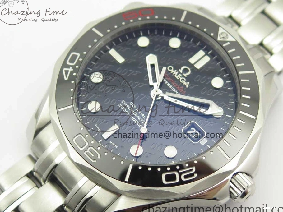 0424 Seamaster 300M Chronometer SS “007” Limited Edition OMF 1:1 Best Edition on SS Bracelet A2824 (Black Balance Wheel) V Seasonal 7952